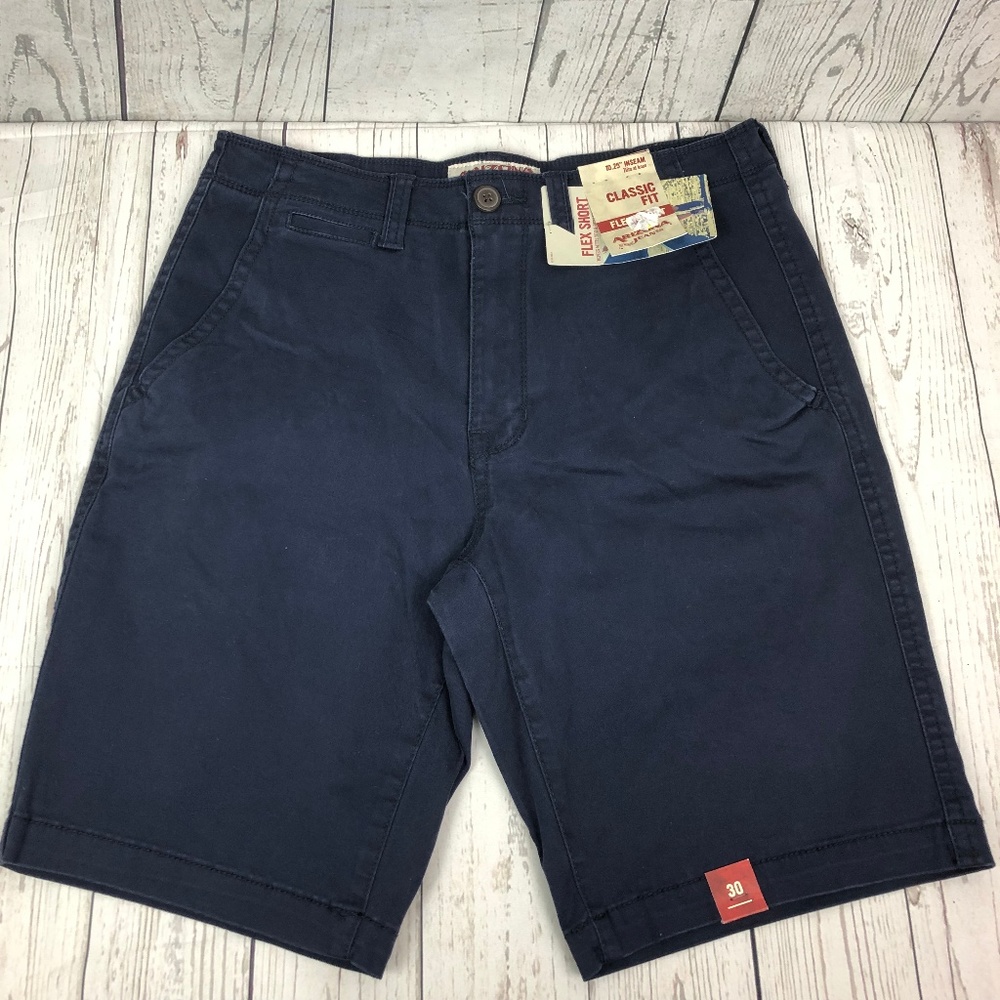 NEW Arizona Mens Flex Shorts Blue Sz 30
